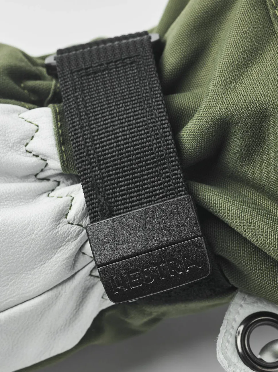 Hestra Army Leather Heli Ski 3-Finger Olive