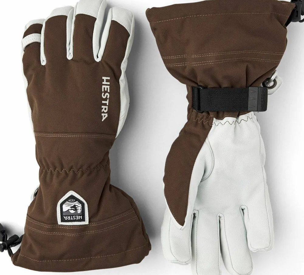 Hestra Army Leather Heli Ski 5-finger Espresso Best
