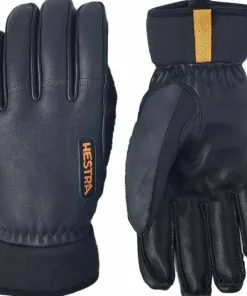 Hestra Army Leather Wool Terry 5-Finger Grey