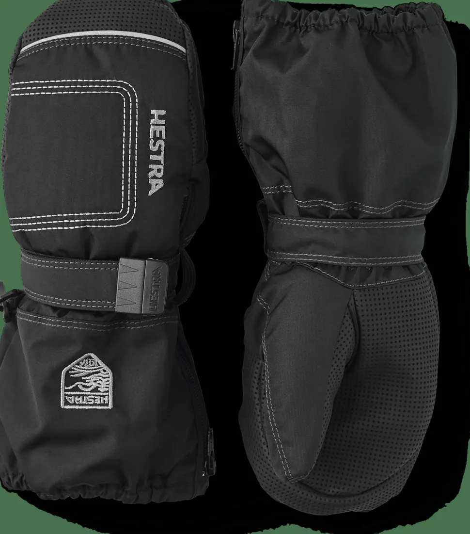 Hestra Baby's Zip Long Mitt Black/Black