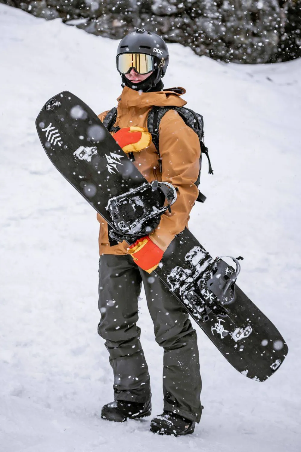 Hestra Couloir 5 Finger Brick Red/Black Hot