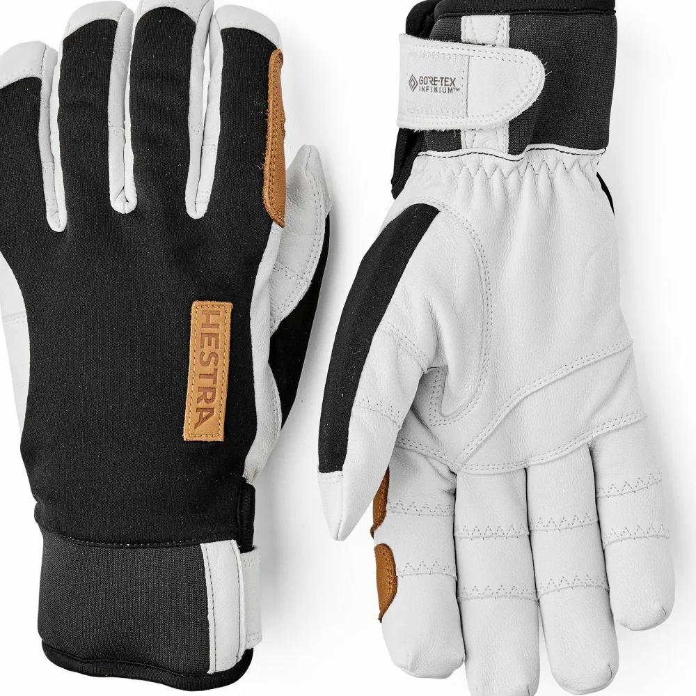 Hestra Ergo Grip Active Wool Terry - 5 Finger Black/Off White Svart / Offwhite Online