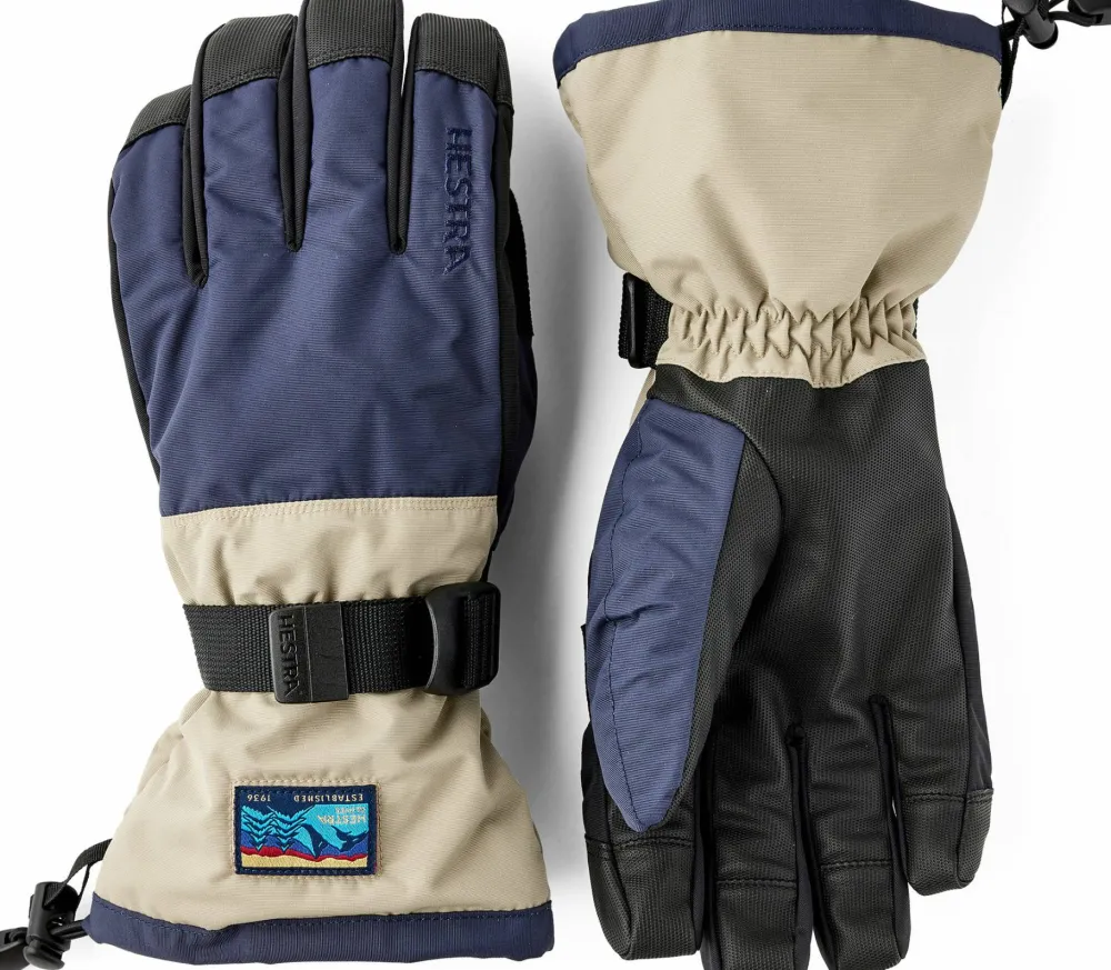 Hestra Gauntlet Sr. - 5 Finger Dark Navy/Beige Discount