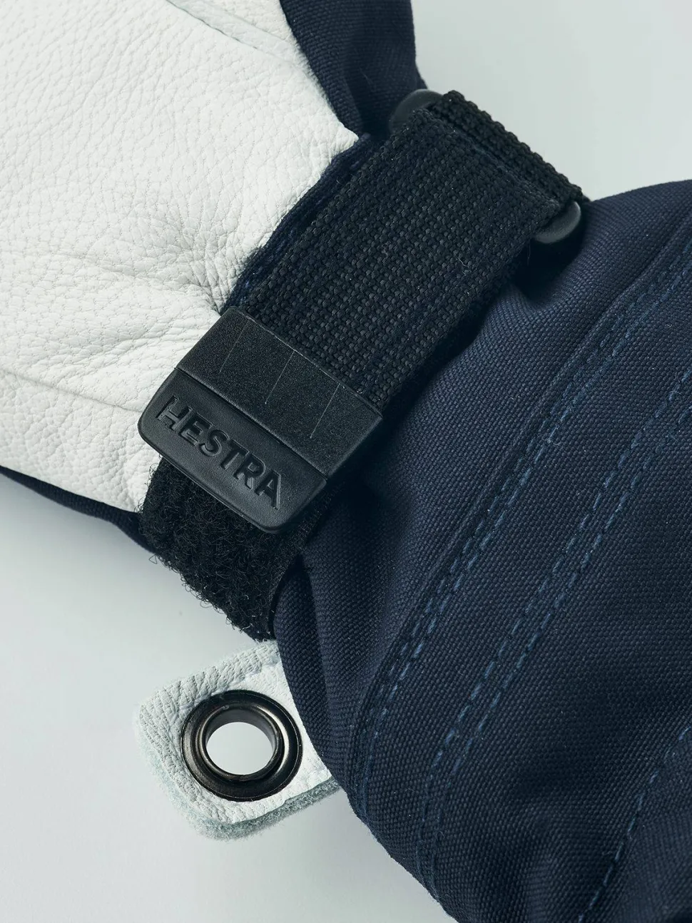 Hestra Juniors' Army Leather Heli Ski 3-Finger Navy