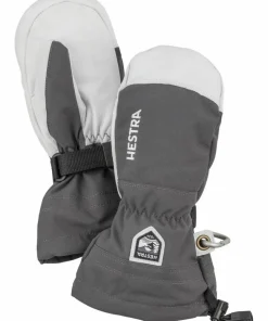 Juniors' Army Leather Heli Ski Mitt Grey Barn Handskar & Vantar Barn
