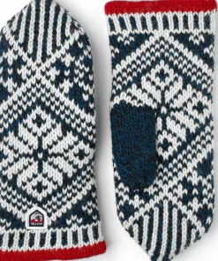 Nordic Wool Mitt Middle Blue/White Handskar & Vantar Dam