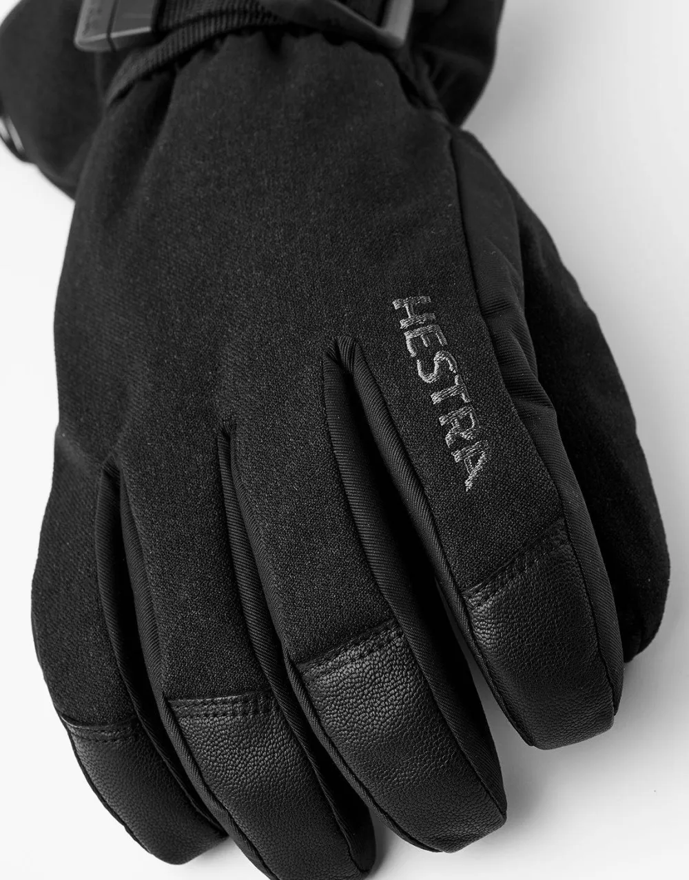 Hestra Powder Gauntlet 5-Finger Black Svart New
