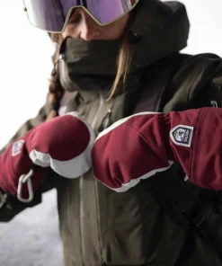 Hestra Women's Heli Ski Female Mitt Bordeaux/Offwhite New