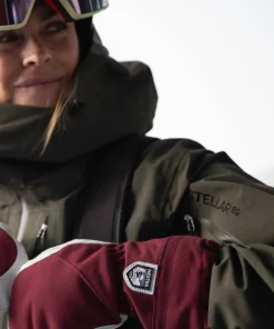 Hestra Women's Heli Ski Female Mitt Bordeaux/Offwhite New