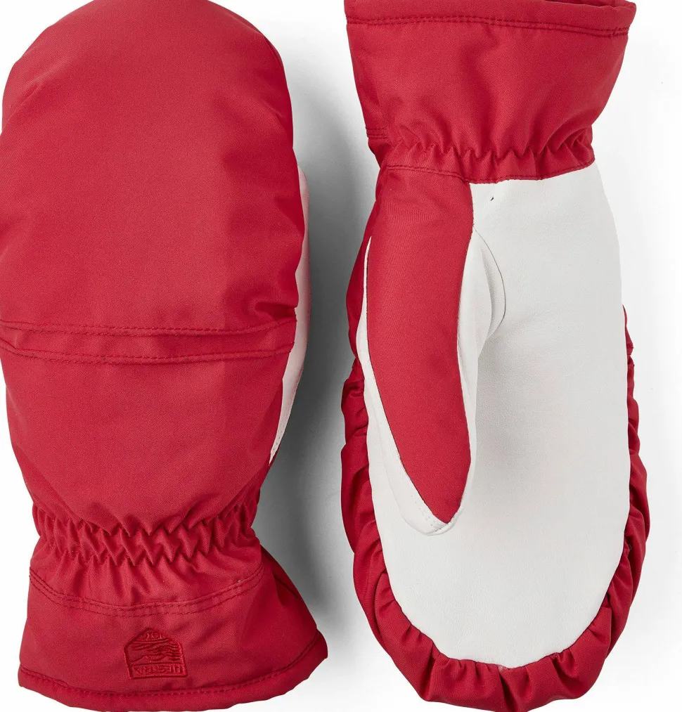 Hestra Women's Primaloft Leather Mitt Red