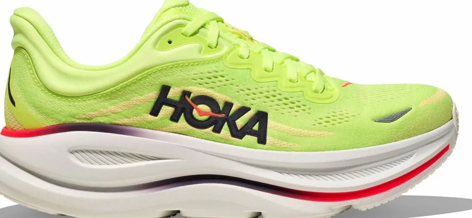 Hoka Men's Bondi 9 Wide Neon Yuzu/Sunlight