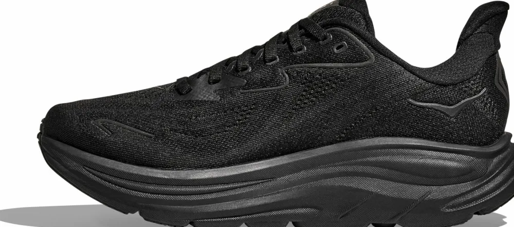 Hoka Men's Clifton 10 Wide Black/Black Hot