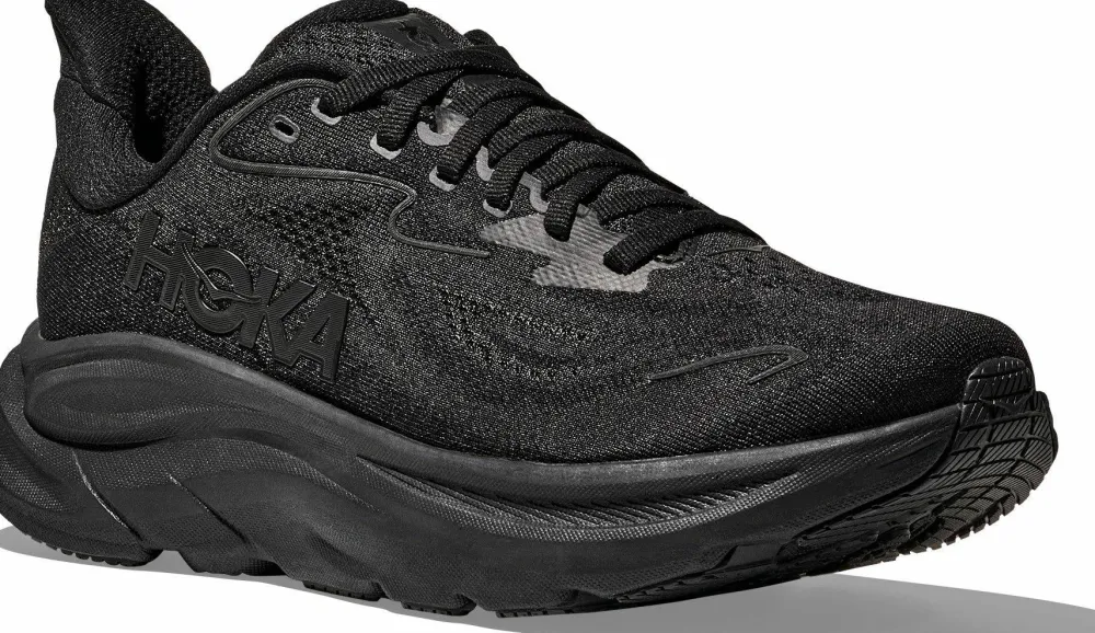 Hoka Men's Clifton 10 Wide Black/Black Hot