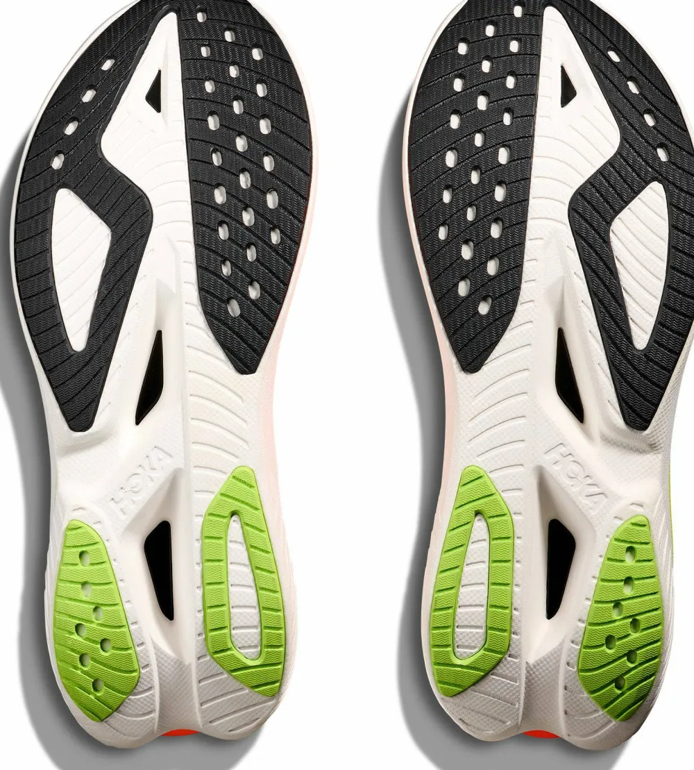 Hoka Men's Mach X 3 White/Neon Tangerine Outlet