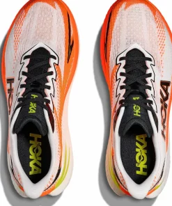 Hoka Men's Mach X 3 White/Neon Tangerine Outlet