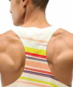 Hoka Men's Race Day Singlet Alabaster Flare