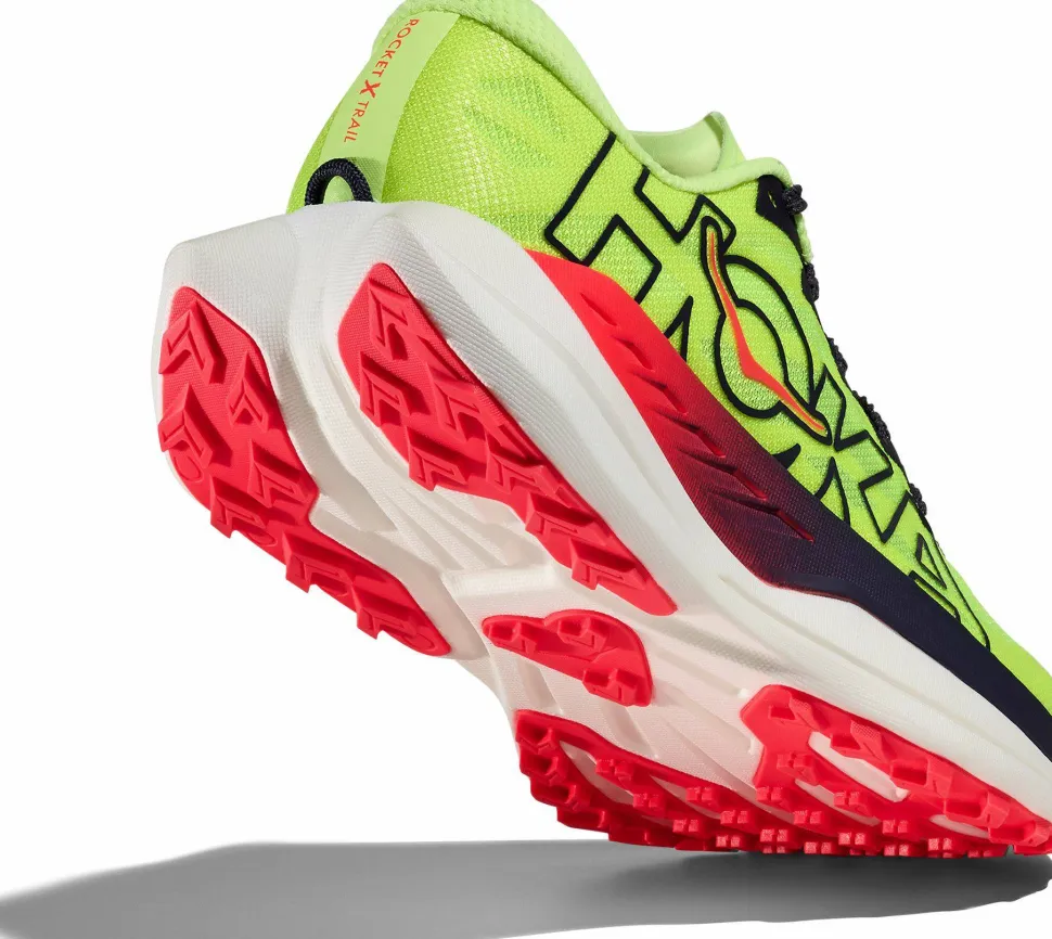 Hoka Men's Rocket X Trail Neon Yuzu/Neon Flame