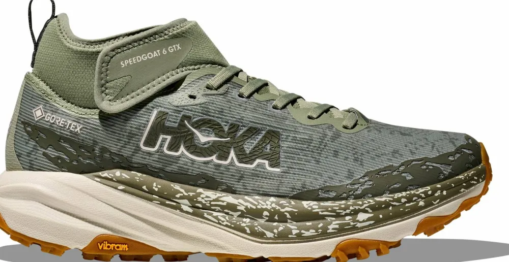 Hoka Men's Speedgoat 6 Mid GORE-TEX Sea Moss/Oat Milk Online