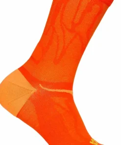 Hoka Unisex Clifton 10 Crew Run Sock Lava