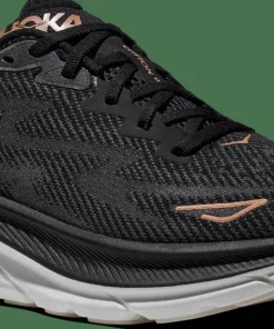 Hoka Women's Clifton 9 Black/Rose Gold