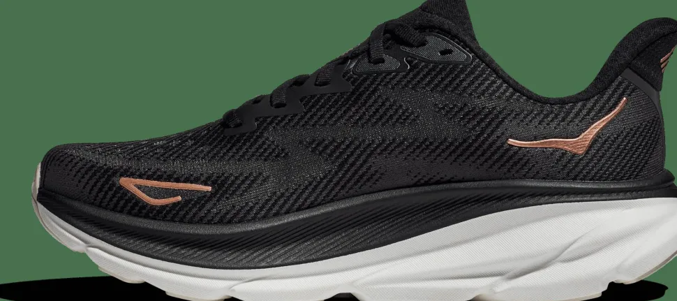 Hoka Women's Clifton 9 Black/Rose Gold