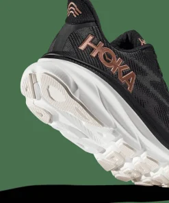 Hoka Women's Clifton 9 Black/Rose Gold