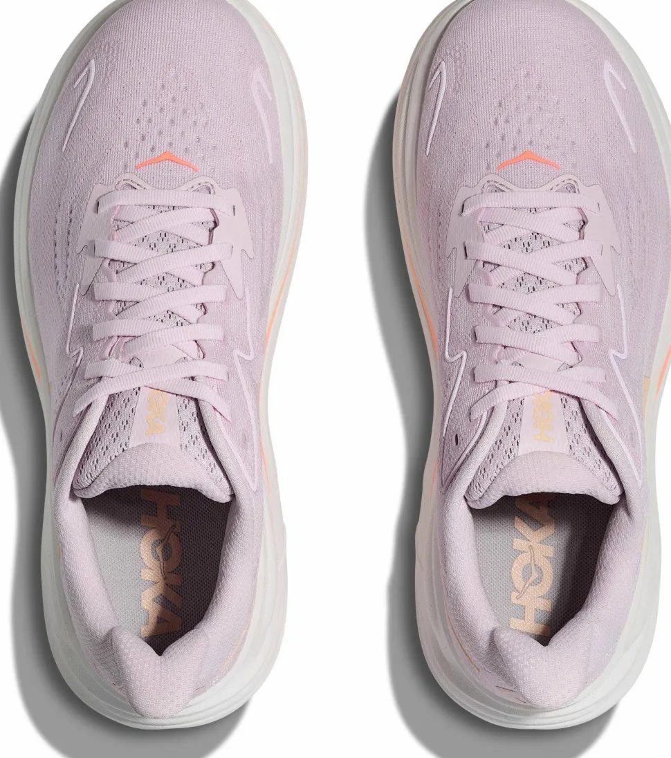 Hoka Women's Clifton 10 Wide Lilac Cream/Tangerine Glow