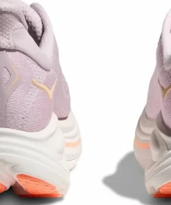 Hoka Women's Clifton 10 Wide Lilac Cream/Tangerine Glow