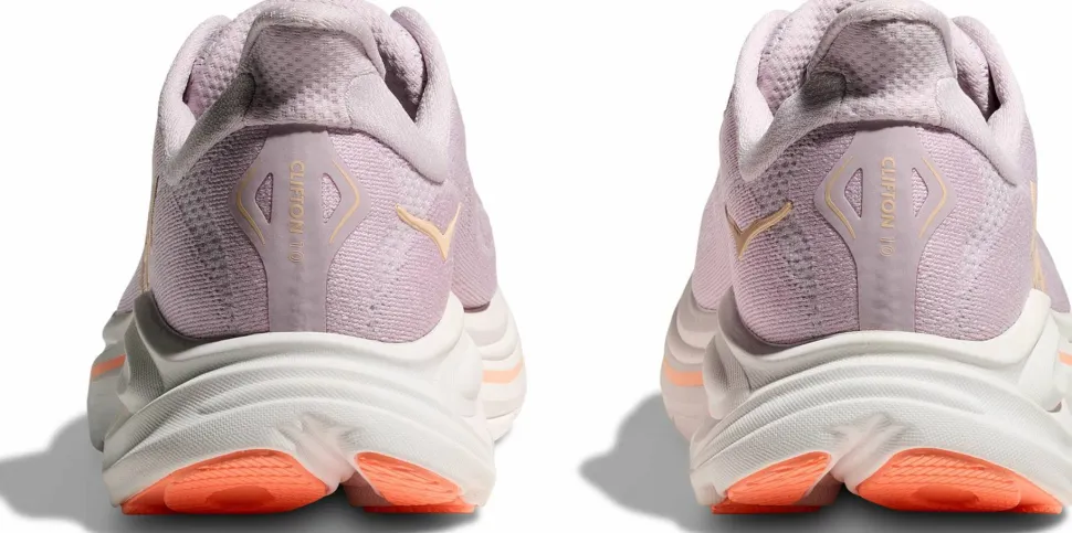 Hoka Women's Clifton 10 Wide Lilac Cream/Tangerine Glow