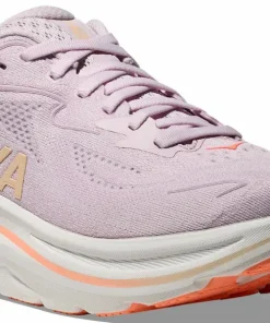 Hoka Women's Clifton 10 Wide Lilac Cream/Tangerine Glow