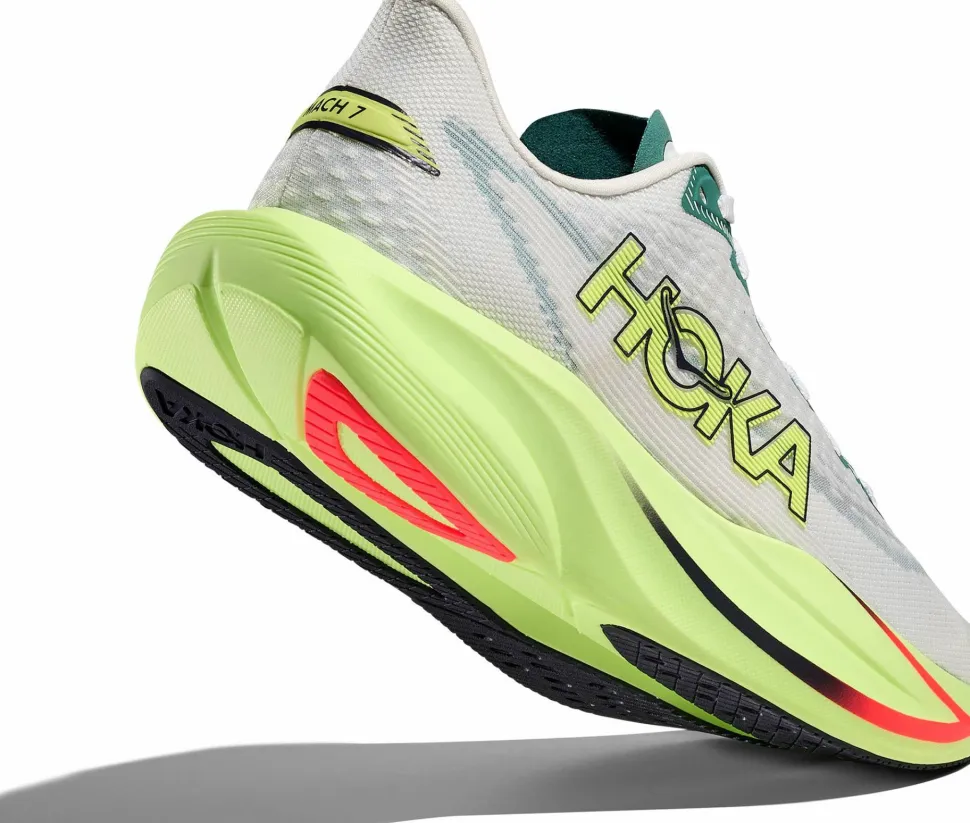 Hoka Women's Mach 7 Frost/Neon Yuzu