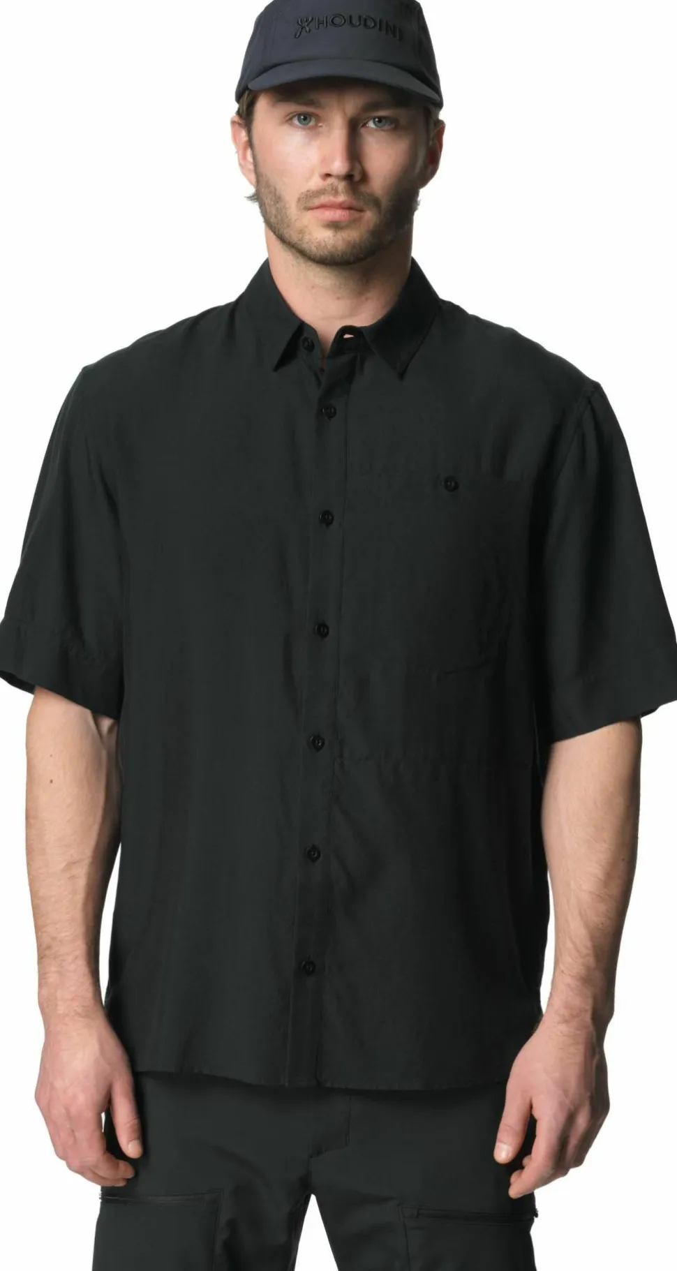 Houdini Men's Tree Shortsleeve Shirt True Black Light