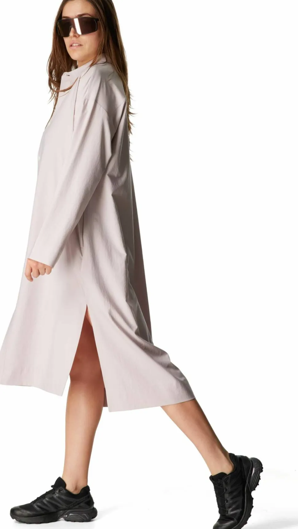 Houdini Women's Route Shirt Dress II Silver Purple