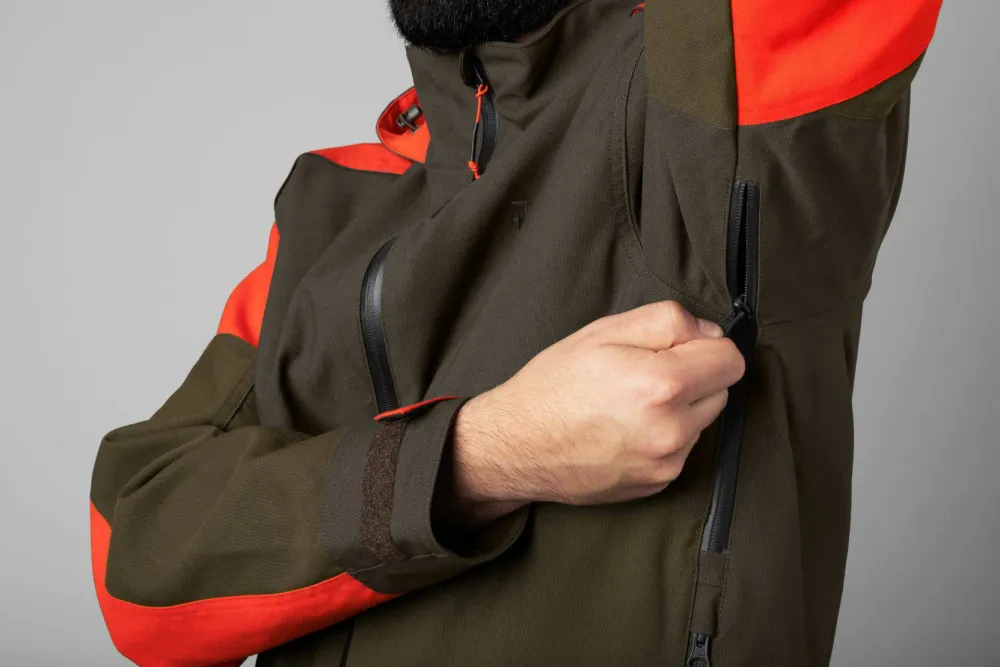 Härkila Men's Pro Hunter Dog Keeper GORE-TEX Jacket Willow Green/Orange Discount