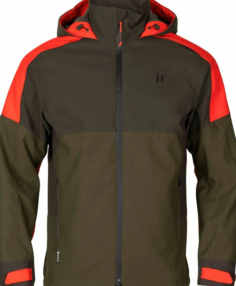 Härkila Men's Pro Hunter Dog Keeper GORE-TEX Jacket Willow Green/Orange Discount