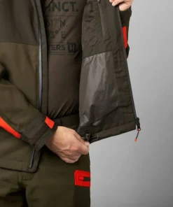 Härkila Men's Pro Hunter Dog Keeper GORE-TEX Jacket Willow Green/Orange Discount