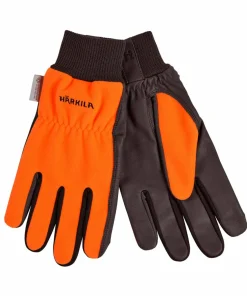 Härkila Men's Wildboar Pro Shooter Blaze Wsp Gloves Orange Blaze/Brown