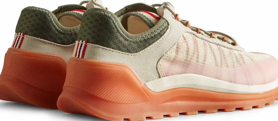 HUNTER Women's Travel Trainer Shaded White/Lichen Green/Skimming Stone/Coral Shade