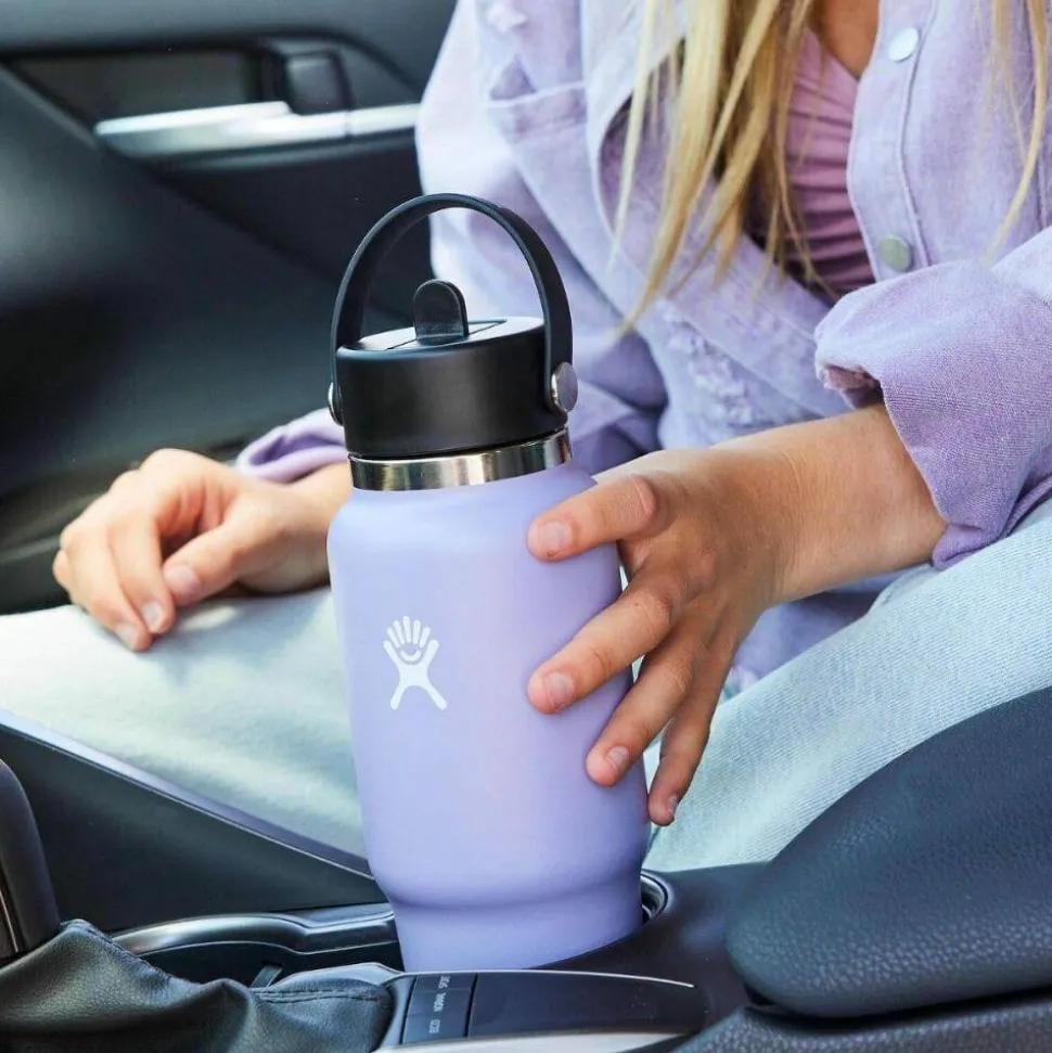 Hydro Flask 946 ml Wide Mouth Travel Bottle with Flex Straw Cap Capri Blue
