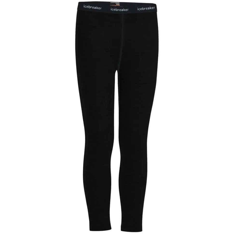 Icebreaker Kids' 200 Oasis Leggings Black