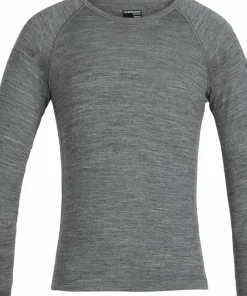 Icebreaker Kids' 200 Oasis Longsleeve Crewe Gritstone Heather Gritstone HTHR Sale