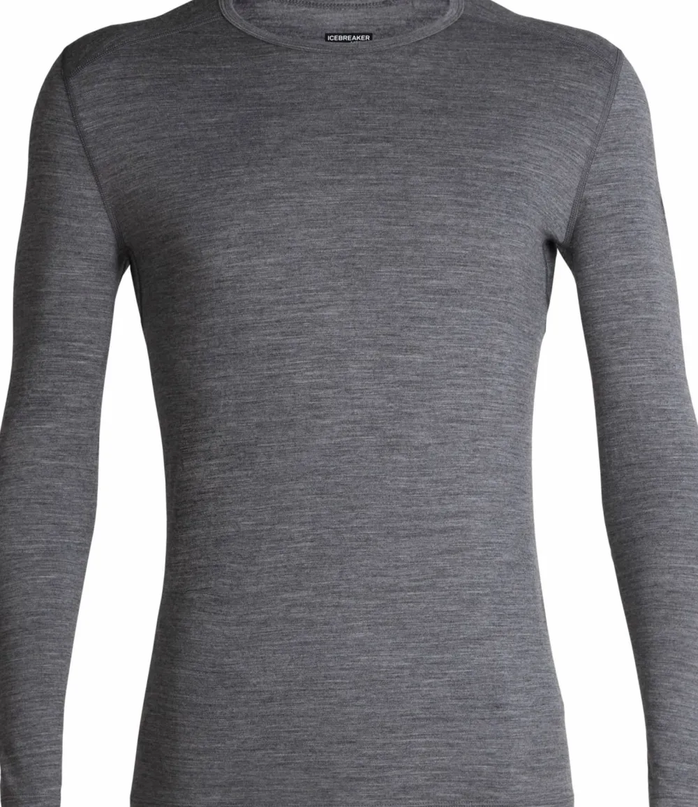 Icebreaker Men's 200 Oasis Long Sleeve Crewe -013 Gritstone HTHR Discount