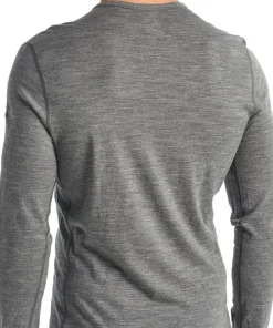 Icebreaker Men's 200 Oasis Long Sleeve Crewe -013 Gritstone HTHR Discount