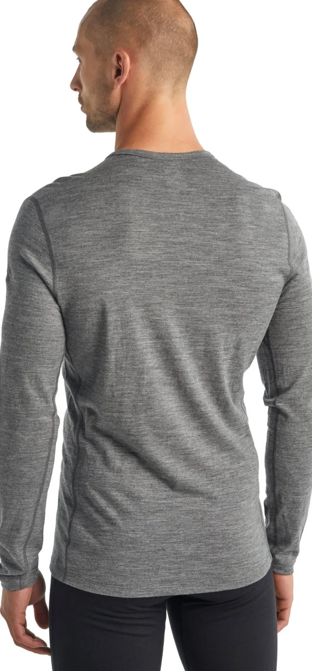 Icebreaker Men's 200 Oasis Long Sleeve Crewe -013 Gritstone HTHR Discount