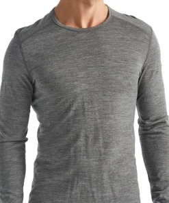 Icebreaker Men's 200 Oasis Long Sleeve Crewe -013 Gritstone HTHR Discount