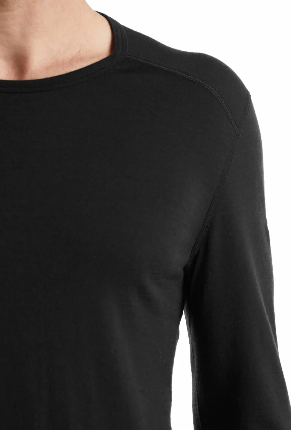 Icebreaker Men's 200 Oasis Long Sleeve Crewe Black
