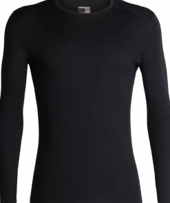 Icebreaker Men's 200 Oasis Long Sleeve Crewe Black