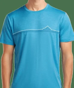 Icebreaker Men's Merino 150 Tech Lite Ss Tee Range Stripes Arctic Best