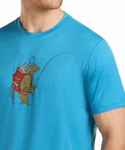 Icebreaker Men's Merino 150 Tech Lite Ss Tee Bear Catch Arctic Clearance