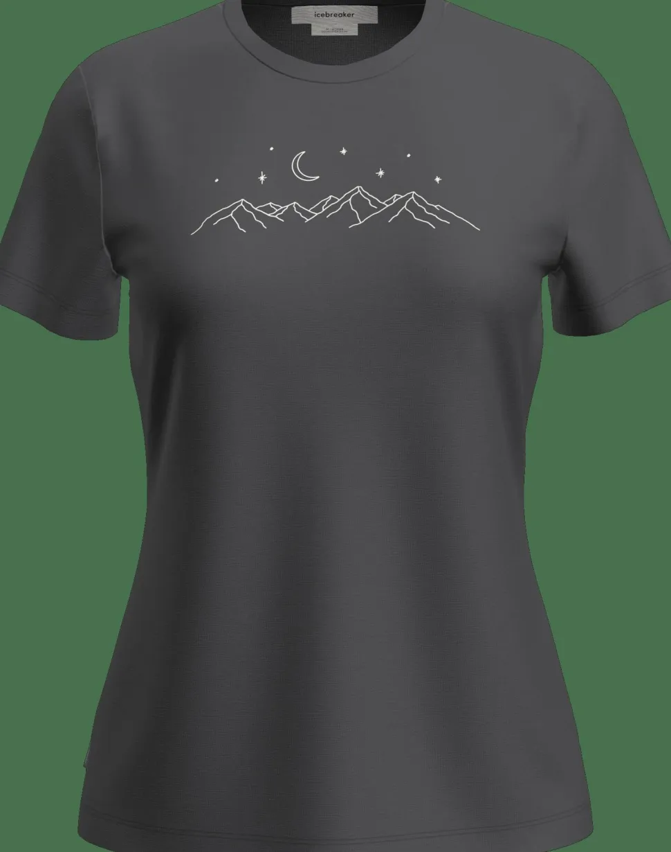 Icebreaker Women Merino 150 Tech Lite Ss Tee Sparkling Stars Obsidian